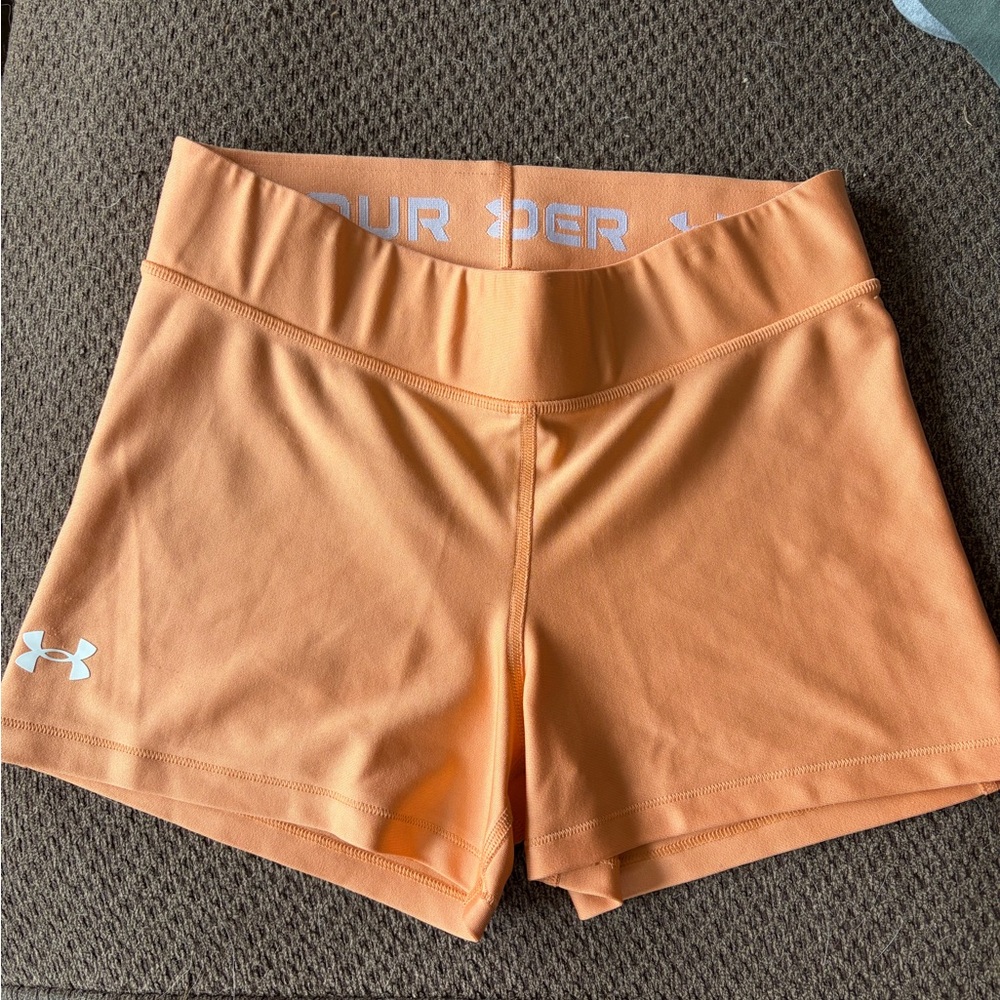 Under Armour Women's Light  Orange Athletic Shorts